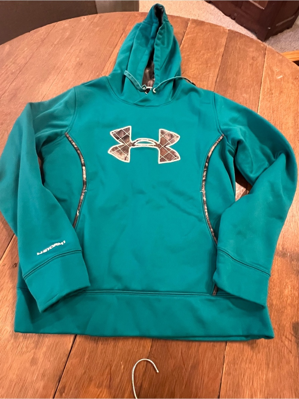 LG Teal Hooded Sweatshirt with Camouflage Logo